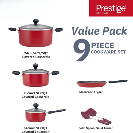 Prestige Non-Stick Cookware Set PR22430 - 9 pieces