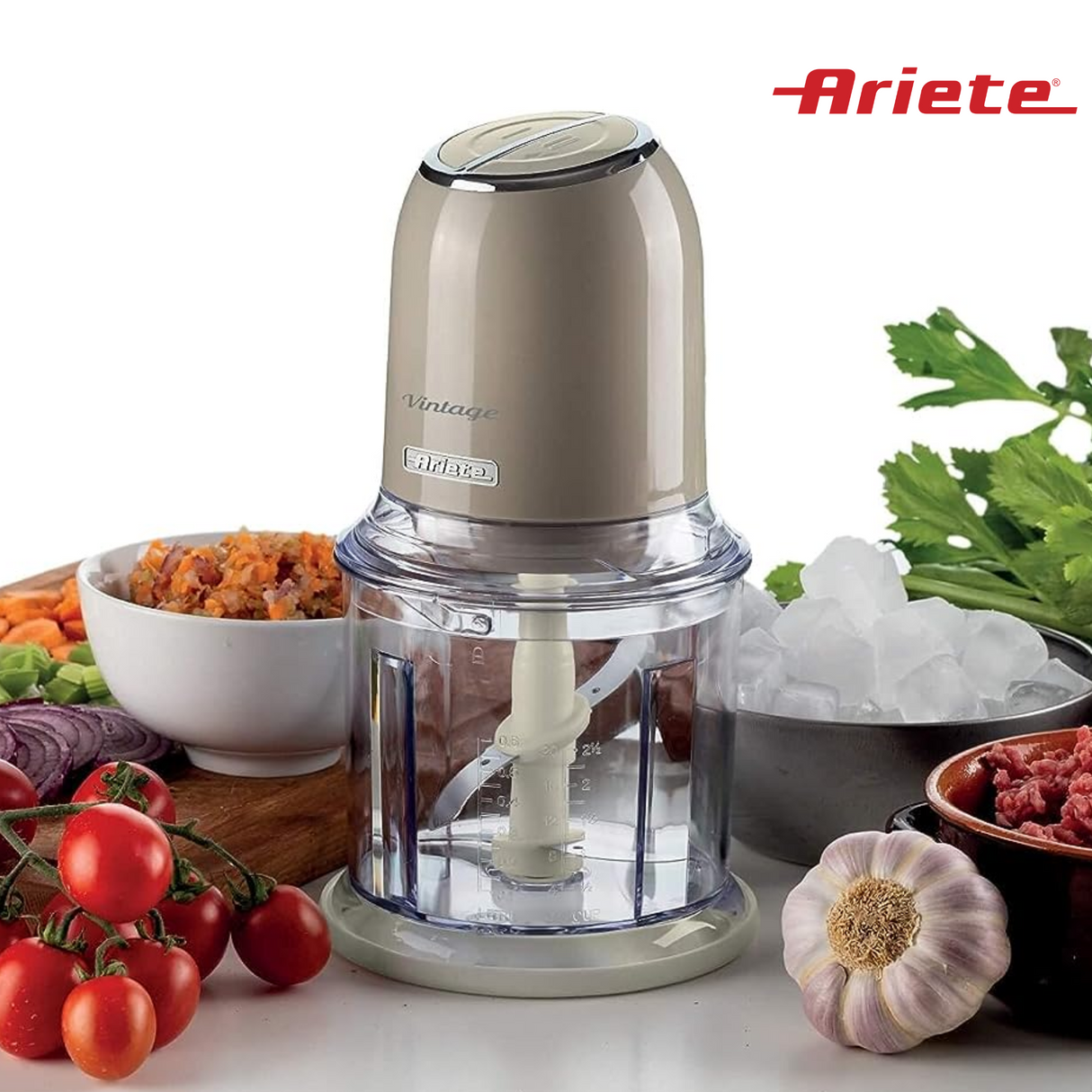 Ariete Vintage chopper - 400 Watt, 600 ml