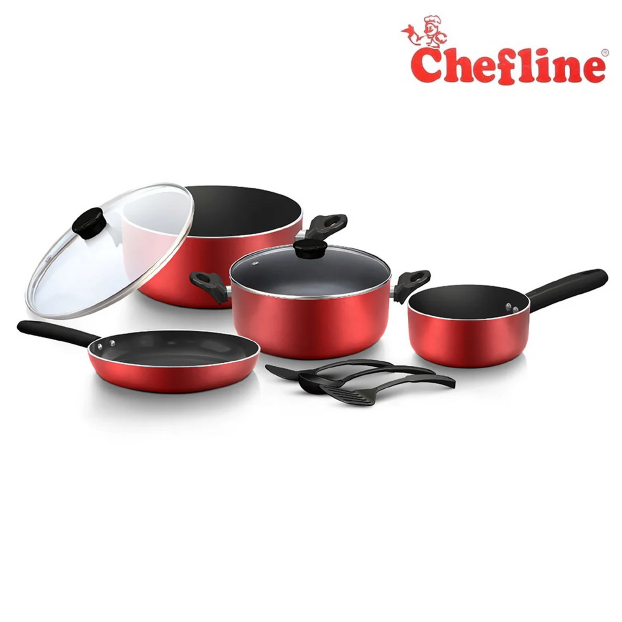 Chefline Non-Stick Cookware Set- 9 pieces