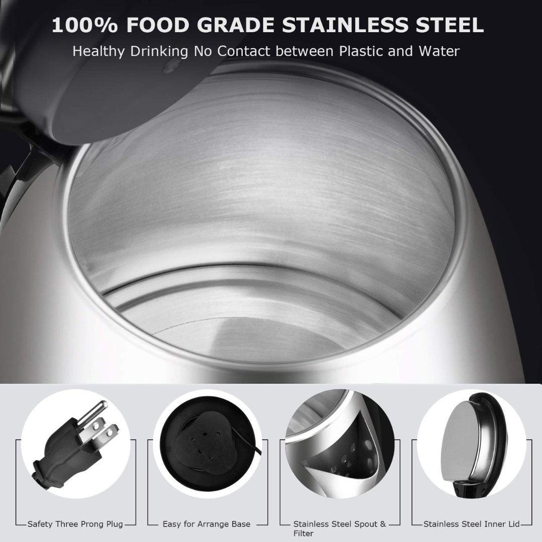 Scarlett Stainless Steel Kettle - 2000 Watt, 2.0 Liters